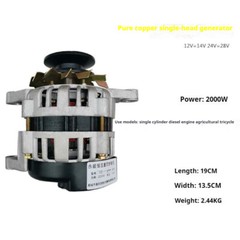 12V24V Permanent Magnet DC Constant Voltage Charging Generator with Lights New