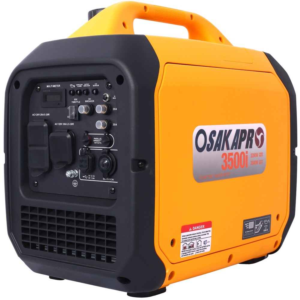 3500 Watt Portable Inverter Generator Gas Powered, EPA Compliant for Camping