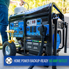 Duromax XP13000HXT 13,000-Watt 500Cc Tri Fuel Gas Propane Natural Gas Portable G