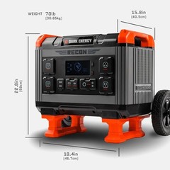 Dark Energy Recon 2000 Portable Power Station for Off-Grid, Camping and More