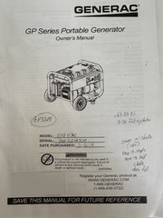 Generac gp3300 (3750 starting watts) generator with wheels. Barely used!