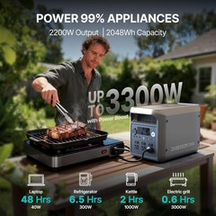🔥Dabbsson 2000L Portable Power Station 2200W 2048Wh Solar Generator App Control