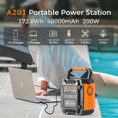 FlashFish A201 200W 172Wh Solar Generator Optional With Panel 60W 18V for Camp