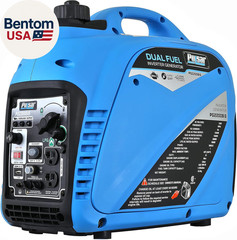 2,200W Portable Dual Fuel Quiet Inverter Generator with USB Outlet & Parallel Ca