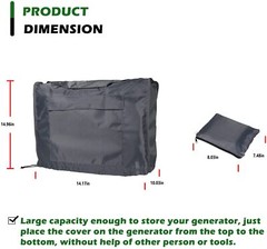 Waterproof Generator Cover w/ Storage Pocket for Honda Generator Eu2000i Eu2200i