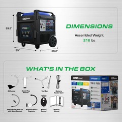 DuroMax XP11000iHT 11,000W Portable Tri Fuel Inverter Generator – Quiet, Low THD