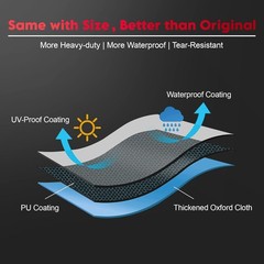 32 Inch 600D Outdoor Generator Covers Heavy Duty Waterproof for DuroMax, Honda