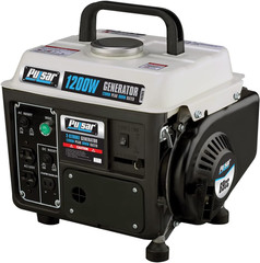 1,200W Carrying Handle, PG1202SA Gas-Powered Portable Generator, 1200W, Black/Wh