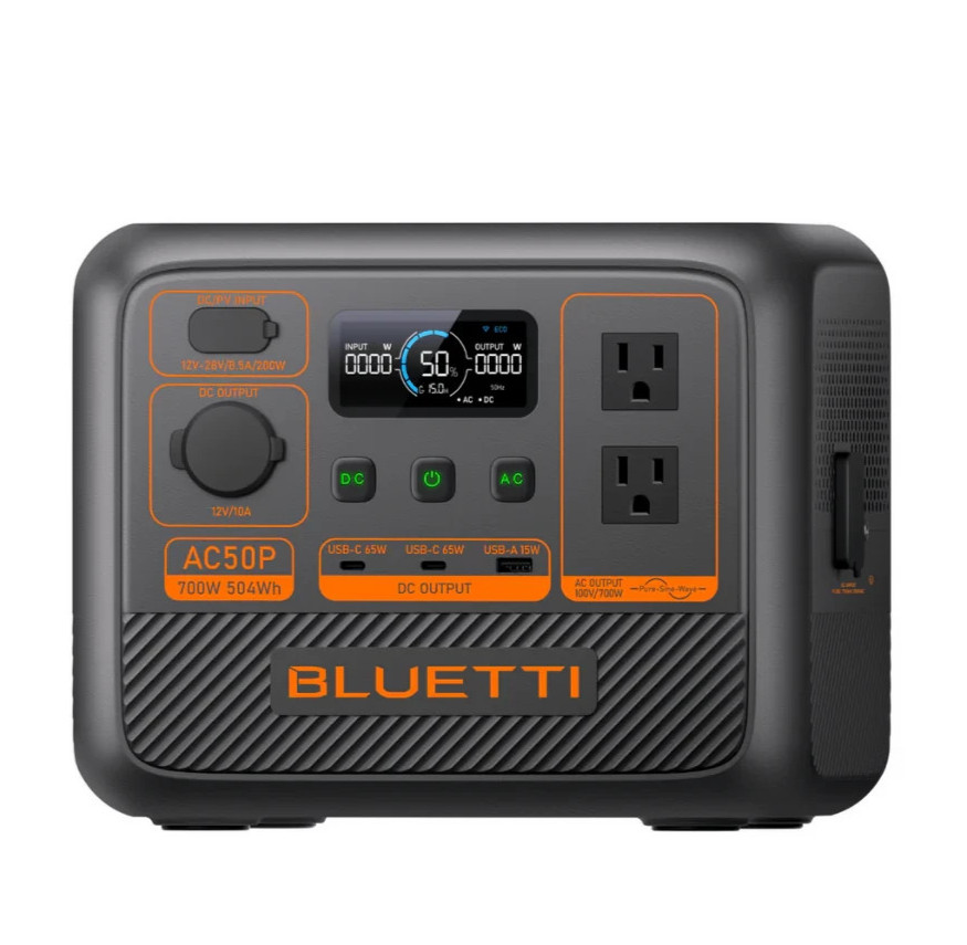 Bluetti AC50P 504Wh/700W Portable Power Station Solar Generator For PR/AK/HI