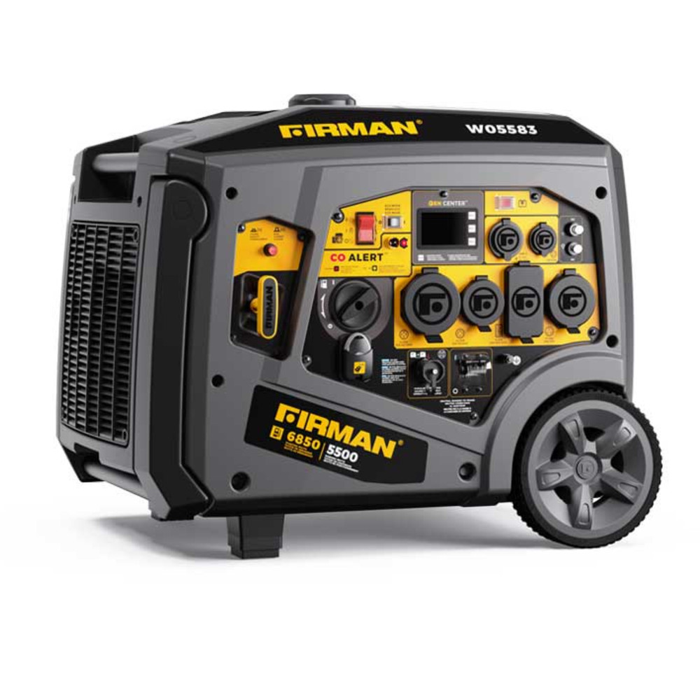 Firman 6850/5500W Gas Portable Generator 120V CO Alert Recoil Start W05583