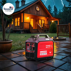 3800 Watt Dual Fuel Inverter Generator, Quiet Portable Gas Propane Powered with