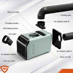 5,100 BTU Fast Quiet Cooling Camping Portable Air Conditioner Remote Control