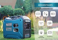Konner Sohnen 2000W Portable Dual Fuel Inverter Generator + Free Tire Inflator