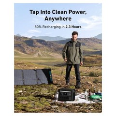 Anker SOLIX C800X 768Wh Solar Generator 100W Solar Panel Camping