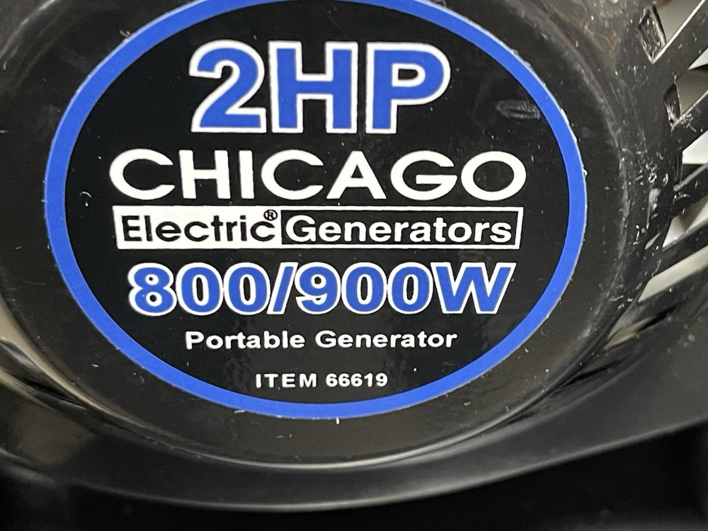Chicago Electric PORTABLE GENERATOR – 900 Watts/800 Running Watts NEW Open Box