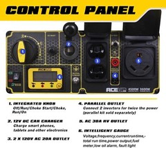 ACEUP 4,500-Watt Quiet Portable RV Ready Gas Powered Inverter Generator Home RV