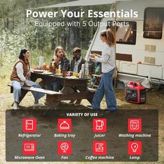 2500W Lightweight Portable Inverter Generator with CO Sensor for Home & RV