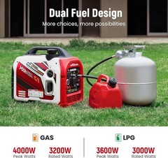 4KW Gasoline/LPG Inverter Generator Portable Bluetooth E-start Super Quiet 23kg