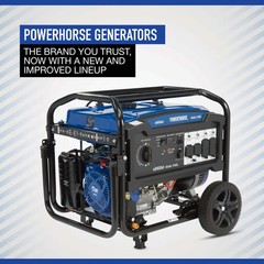 Powerhorse Portable Generator, 9500 Surge Watts, 7500 Rated Watts, 120/240V,