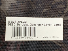 DUROMAX Black XPLGC Generator Cover Durable Nylon Protects Against Sun & Water