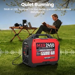Ultra Light 15kg Inverter Generator 2x USB & 120V Outlets for Garden Gatherings