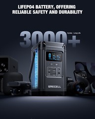 240W Portable Power Station Generator LiFePO4 Battery 100W PD Power Bank Light