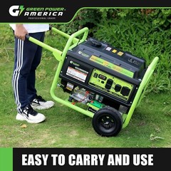 Green Power 10,000-W Portable Dual Fuel Gas Powered Generator w/ Electric Start