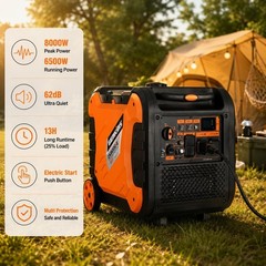 8000W Inverter Generator Outdoor Portable Generators Gas Powered Super Quiet RV