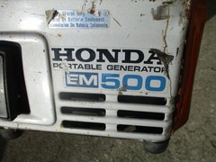 HONDA EM500A PORTABLE GAS GENERATOR CAMPING EVENTS DECENT CONDITION NOT WORKING