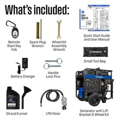 Westinghouse 28,000-W Portable Tri Fuel Gas Generator w/ Remote Start, CO Sensor