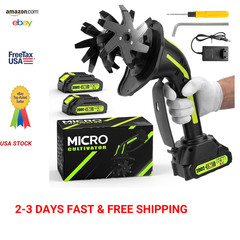 Cordless Tiller Cultivator Electric Hand Tiller 235RPM 2 Batteries 4 Inch Soil
