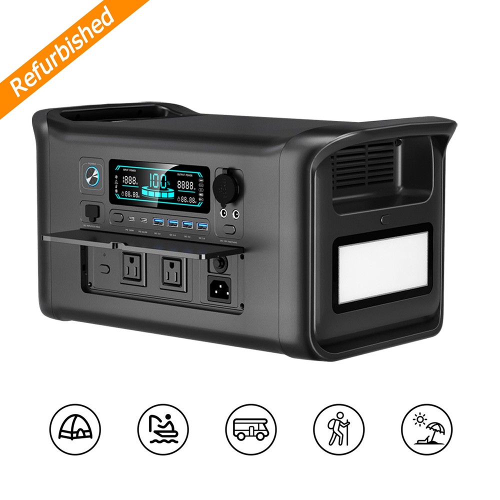 CTOLITY 3600W Peak Portable Power Station 1800W/1600W Rate 1024Wh,95W Panel