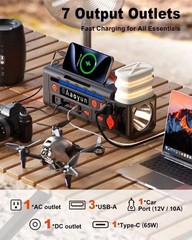 AOY Portable Power Station 300W 296Wh Battery Back-Up Outdoor Indoor Emergency