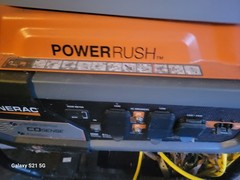 GENERAC POWER RUSH GENERATOR GP 6500 GENERATOR CO SENSE USED Once