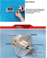 Tesla Turbine, Gas Engine, Steam Engine, High Efficiency and High Speed