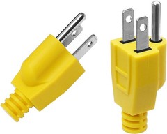 Yellow Generator Grounding Plug Set – Convenient Surge Protection for Campers