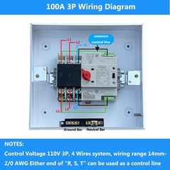 Automatic Generator Transfer Switch 100A 3P 4-Wire 120/240V