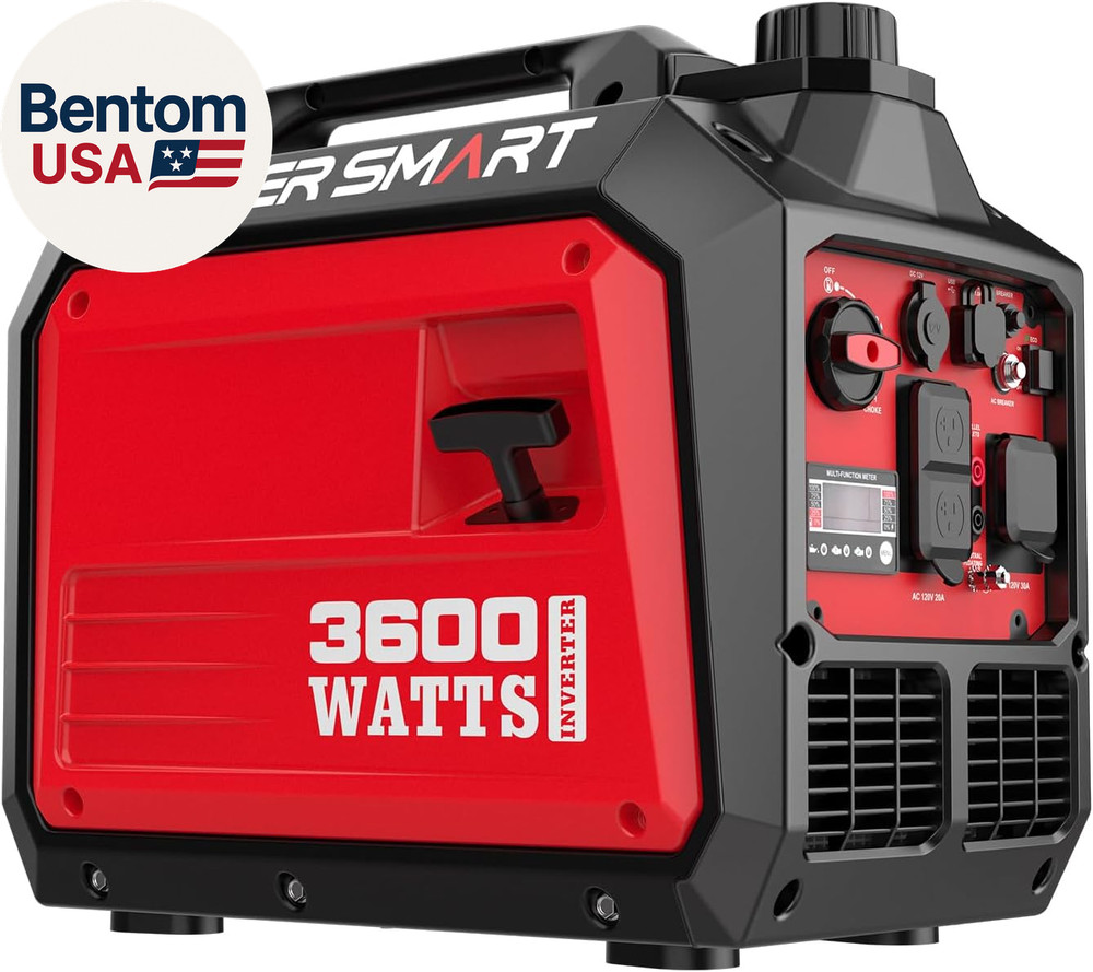 3600-Watt Portable Inverter Generator, Quiet, 30 Amp for RV, Home Use