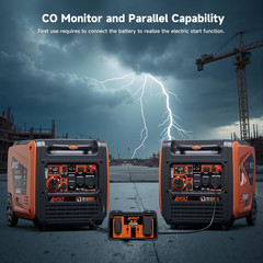 8000W Dual Fuel Inverter Generator, Super Quiet Electric Start Portable Generato