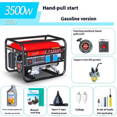 Gasoline Generator Household Single-phase 220V Three-phase 380V 5/6/8KW/10KW