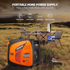 4800W Portable Inverter Generator with Remote Electric Start, Super Quiet Gas Po