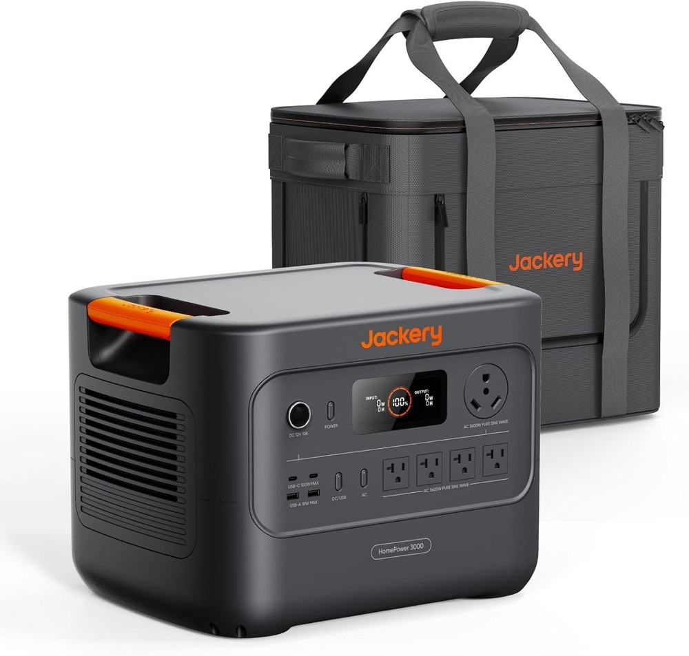 Jackery HomePower 3000 Portable Power Station with Extreme Guard Carrying Bag