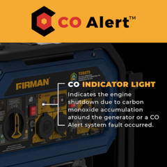Firman 10,000W Portable Hybrid Tri-Fuel Gas Generator, Electric Start, CO Sensor