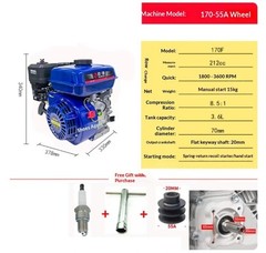 170F Small Four-Stroke Gasoline Engine for Household and Agricultural Use