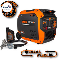 6800-Watt Dual Fuel Rv-Ready Electric Start Portable Inverter Generator with Fue