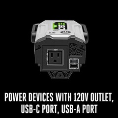 Portable 180W Power Inverter Generator, Quiet Operation, Battery Charger Not Inc