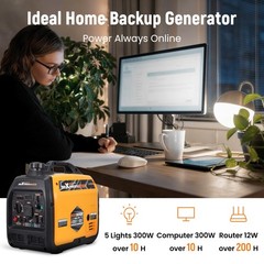 Dual Fuel Inverter Generator 145cc OHV Engine 3800W Peak for Tailgating Events