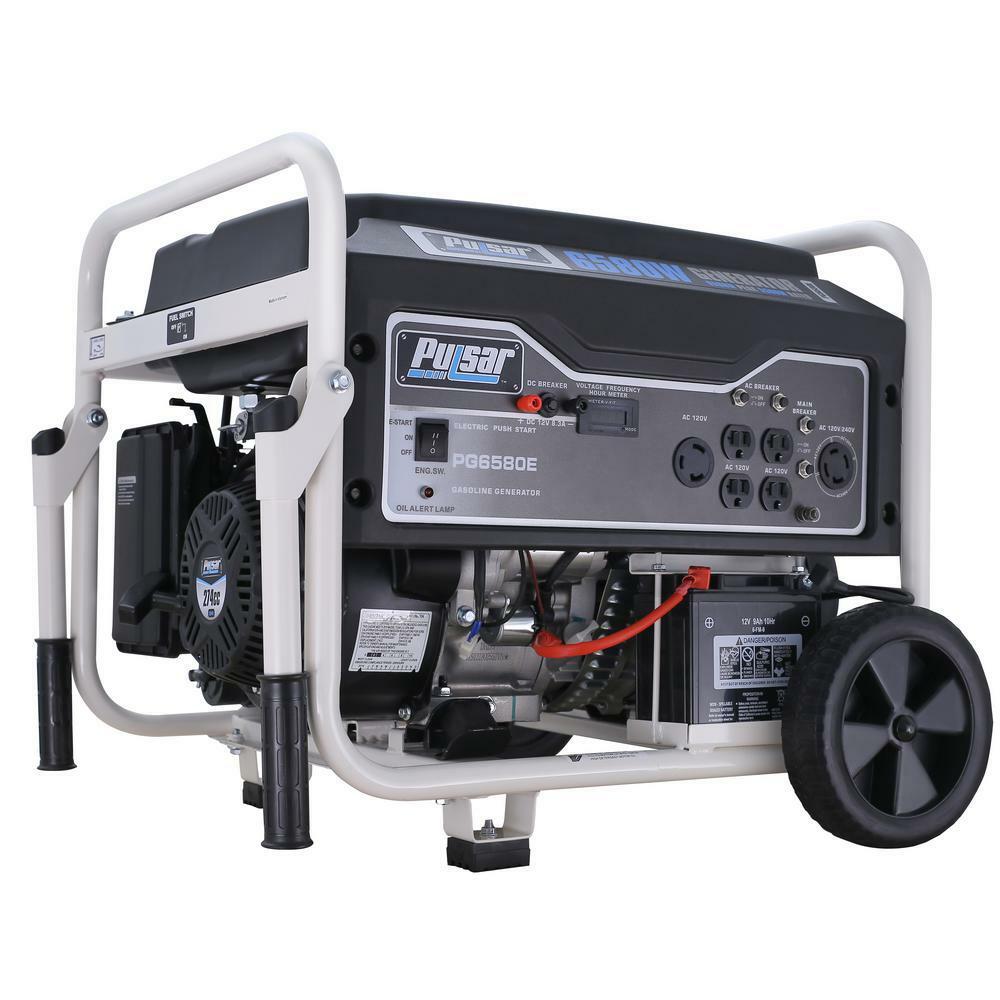 Pulsar 6,580-W 8-HP Portable RV Ready Gas Powered Generator with Electric Start