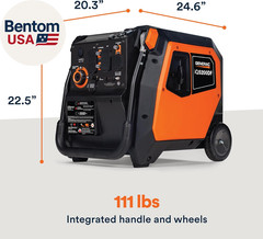 5,200-Watt Dual-Fuel Portable Inverter Generator – Gas and Propane Compatible –