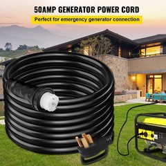 50Amp 125V/250V 6/3+8/1 STW 20ft N14-50P to SS2-50R & CS6364 Twist Lock Cord